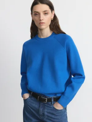 The Compact Raglan Sweater in Nautical Blue