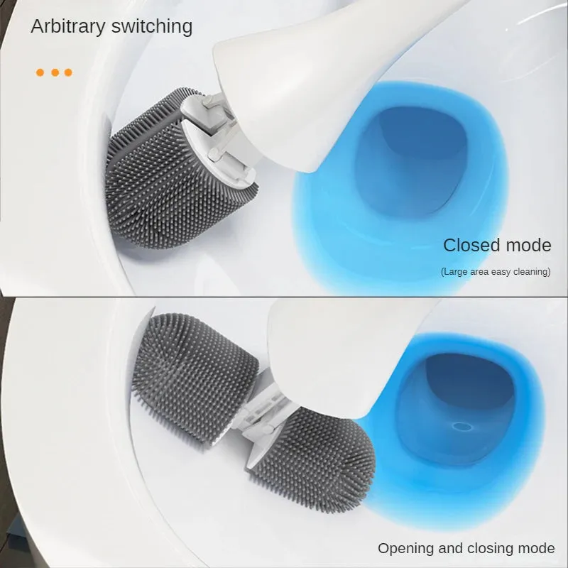 Toilet Brush Set | 90 Degrees Adjustable No Dead Angle Toilet Cleaning Brush