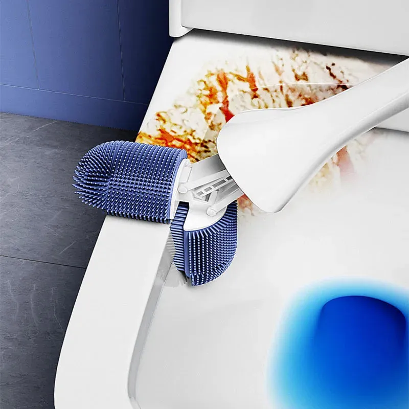 Toilet Brush Set | 90 Degrees Adjustable No Dead Angle Toilet Cleaning Brush