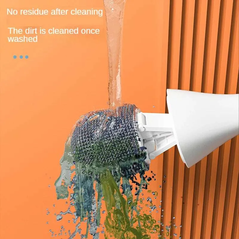 Toilet Brush Set | 90 Degrees Adjustable No Dead Angle Toilet Cleaning Brush