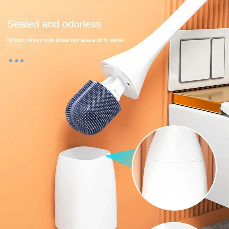 Toilet Brush Set | 90 Degrees Adjustable No Dead Angle Toilet Cleaning Brush