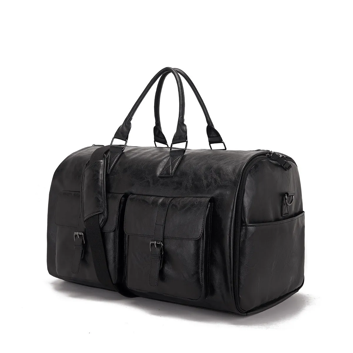 Travel Convenient Portable Garment Bag PU Leather Luggage Bag