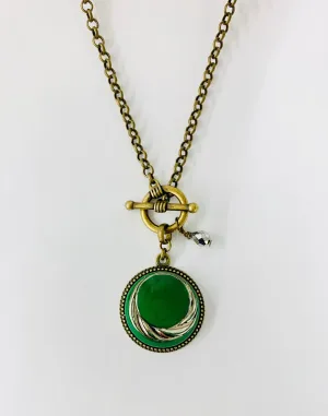 Vintage Button Toggle Necklace, 1930s by K. Ross Creations